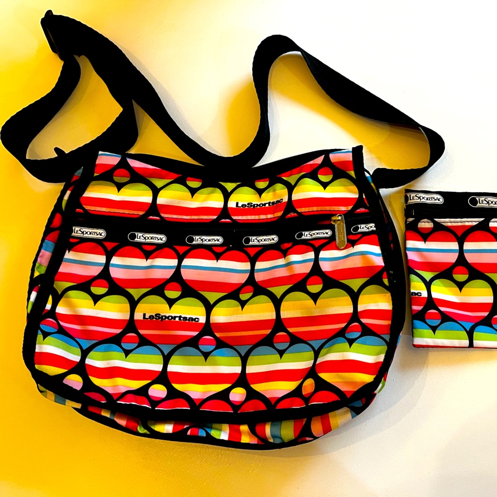 LeSportsac Multicolor Heart Shoulder Bag
